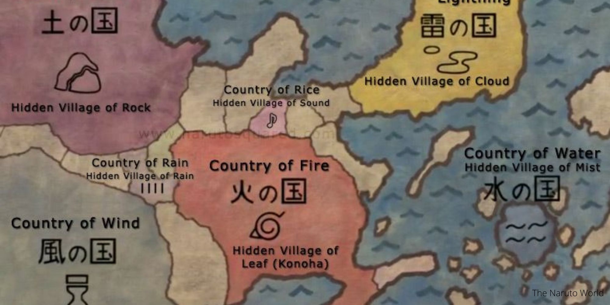 História Naruto no Godai (Português) - Geografia do Mundo Ninja