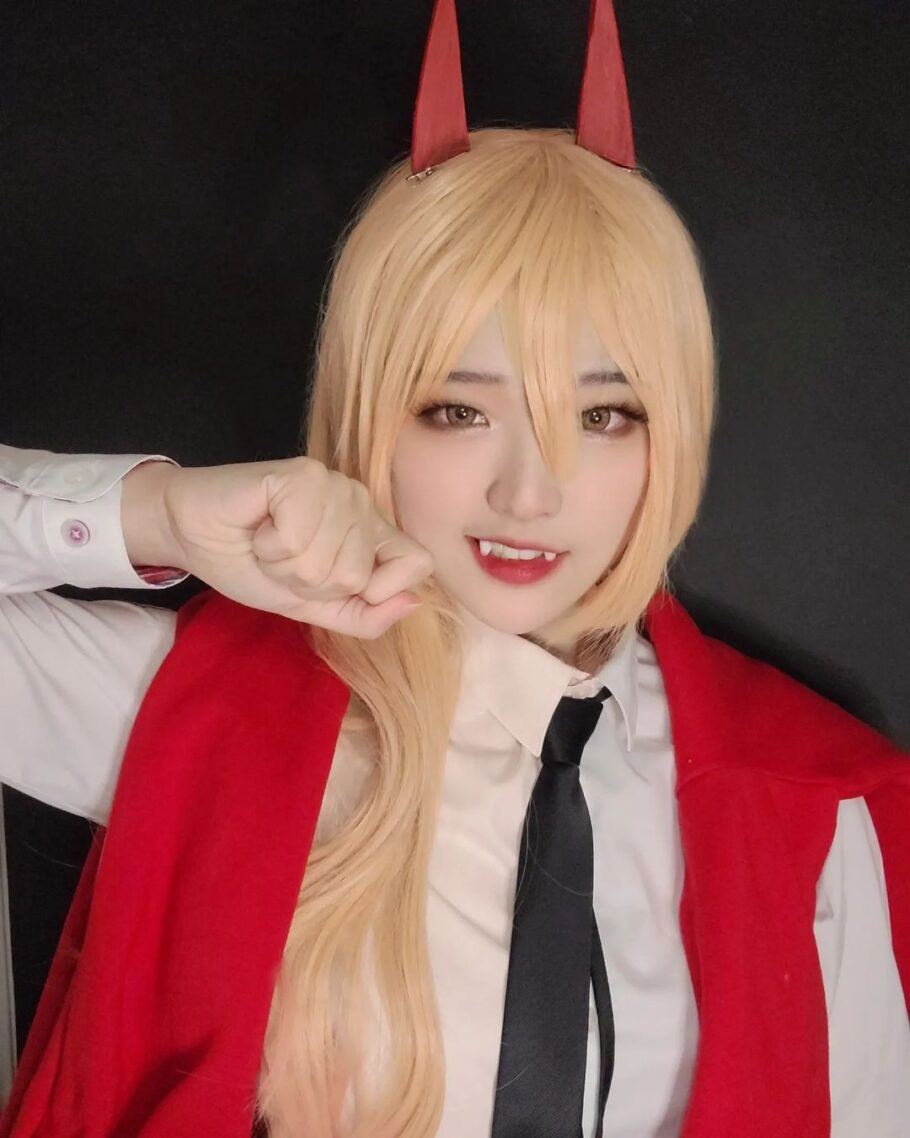 Fã homenageou a Power de Chainsaw Man com um lindo cosplay