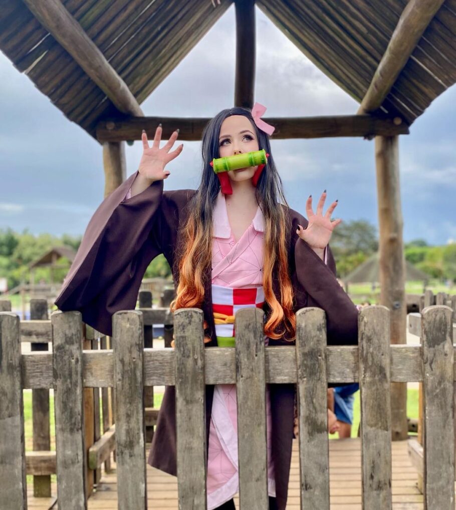 Veja este lindo cosplay da Nezuko de Demon Slayer feito por uma Brasileira