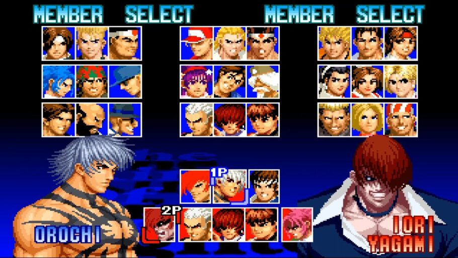 The King of Fighter 97 como escolher personagens secretos 