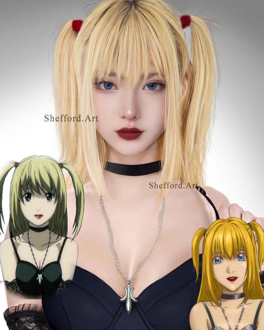 Fã de Death Note recriou a Misa Amane em uma arte realista simplesmente linda