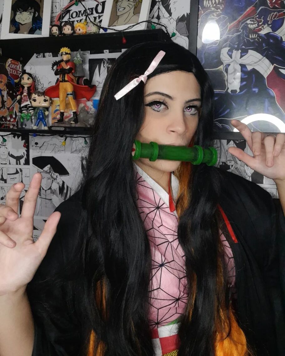 Brasileira homenageou a Nezuko de Demon Slayer com um belo cosplay