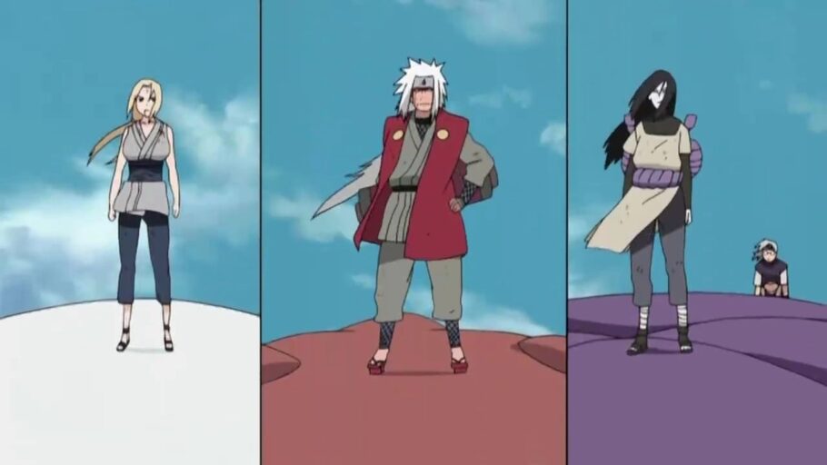 Entenda por que os Três Sannin Lendários deixaram Konoha em Naruto Shippuden