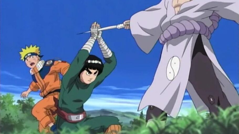 Em qual episódio de Naruto o Rock Lee luta contra o Kimimaro?
