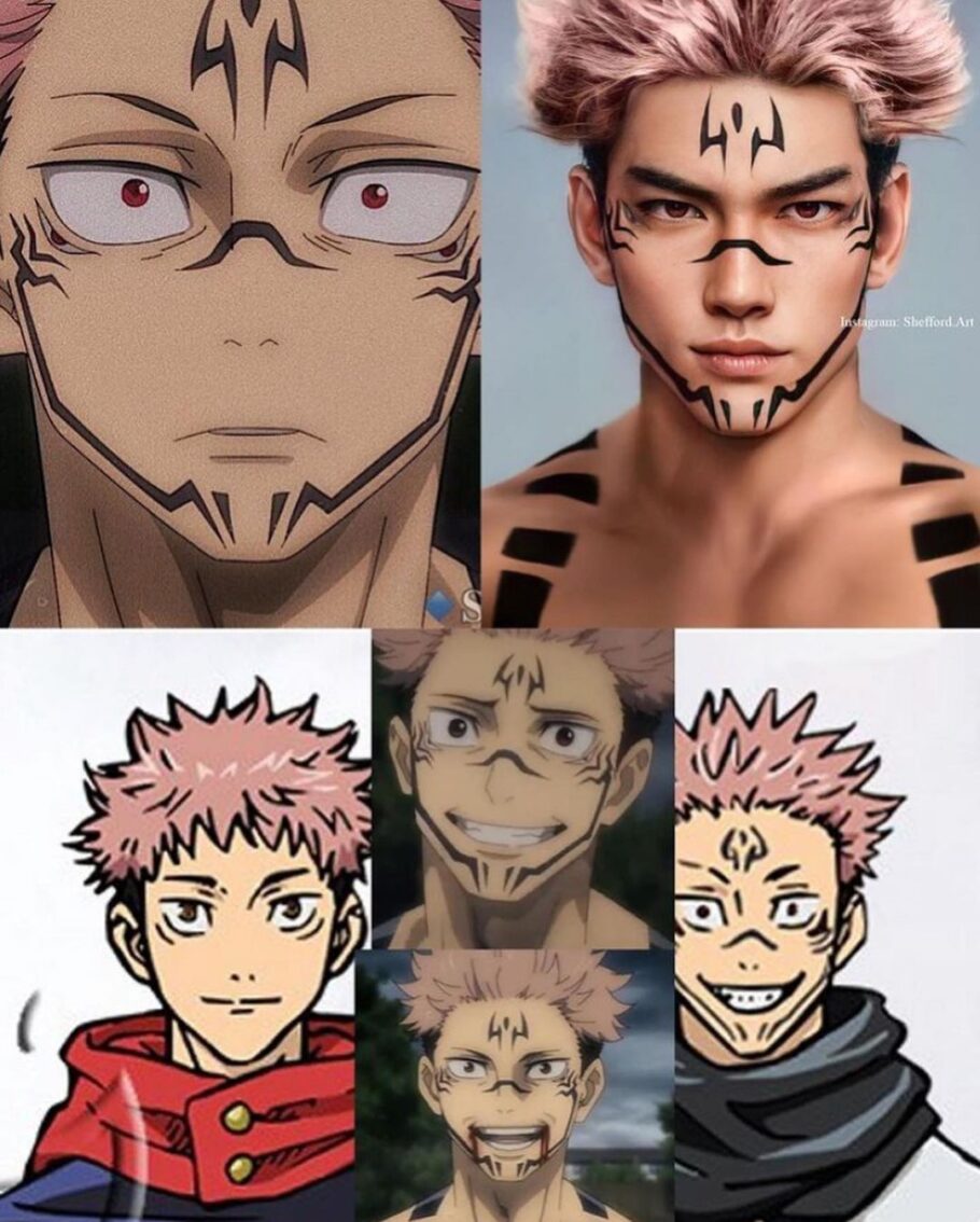 Artista fã de Jujutsu Kaisen fez uma arte super realista incrível do Sukuna