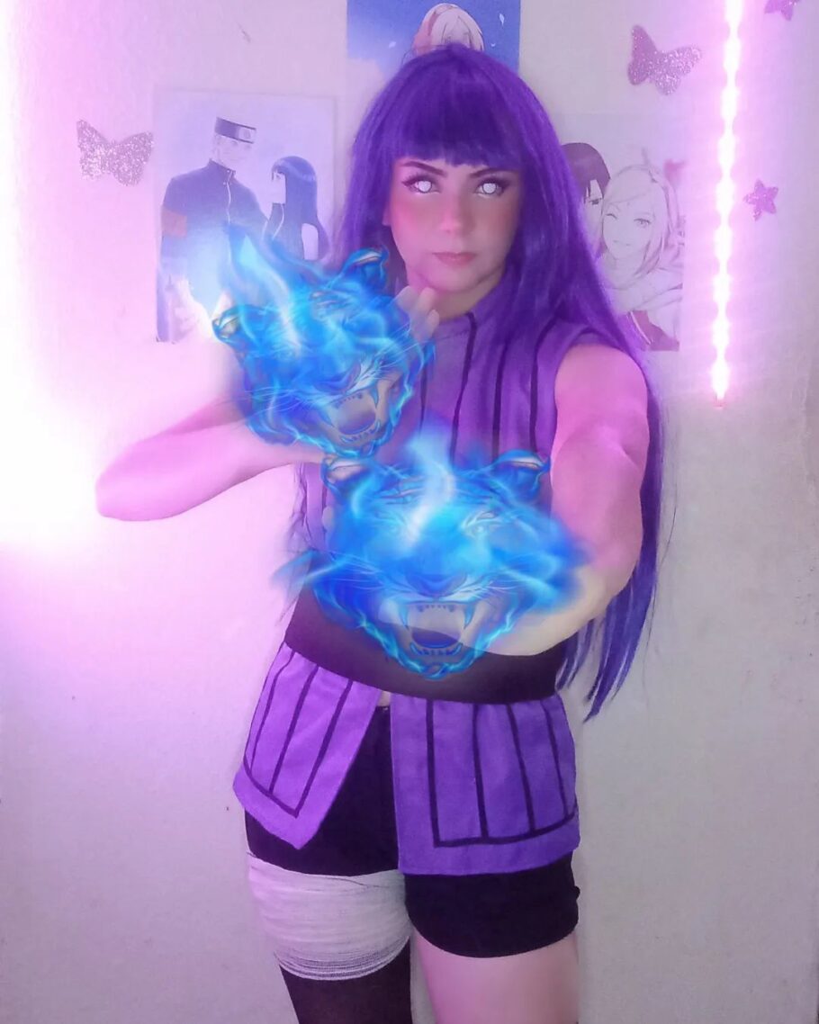 Veja este lindo cosplay da Hinata de Naruto feito pro uma brasileira