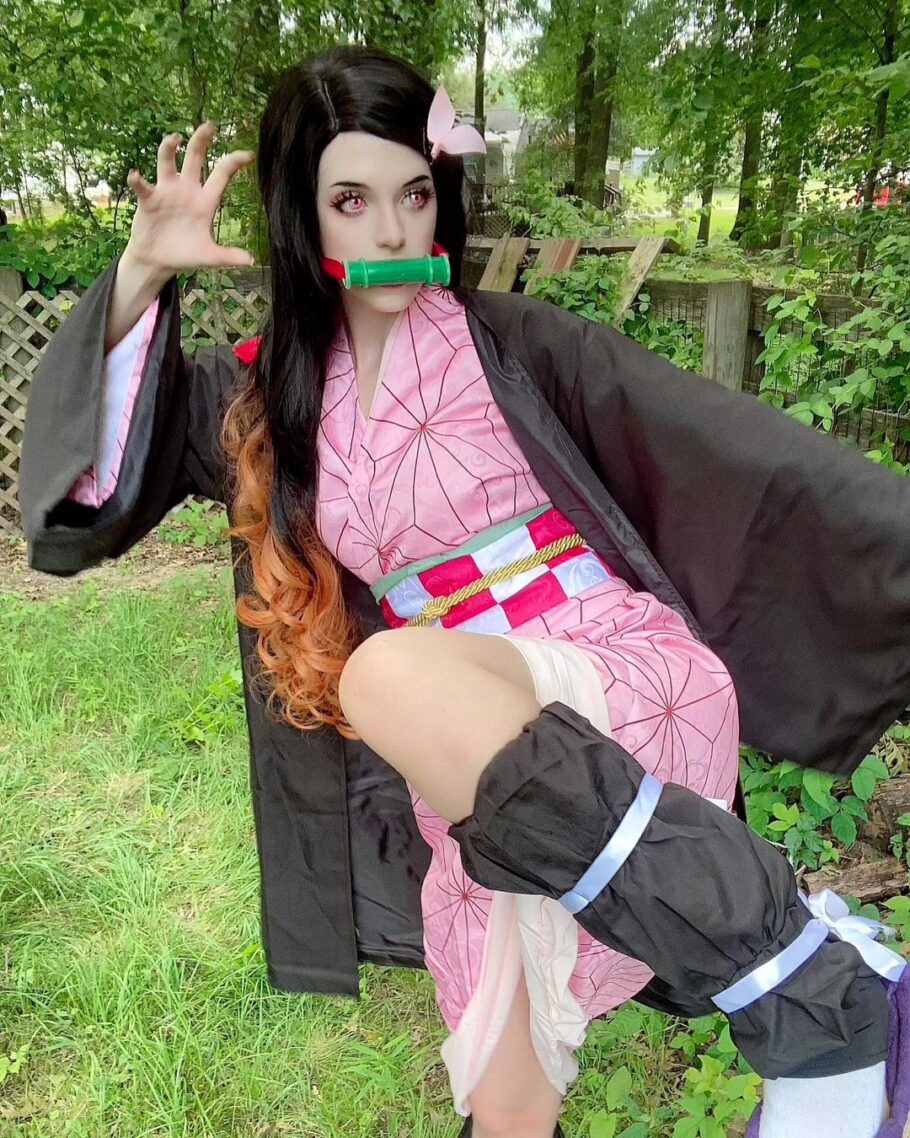 Fã de Demon Slayer viraliza com um cosplay perfeito da Nezuko Kamado