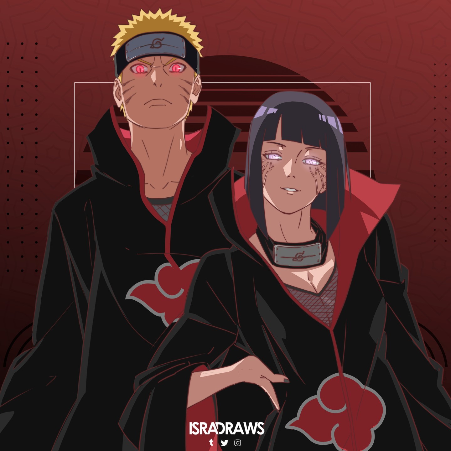 Este Seria O Visual Do Naruto E Hinata Caso Eles Fossem Da Akatsuki Em