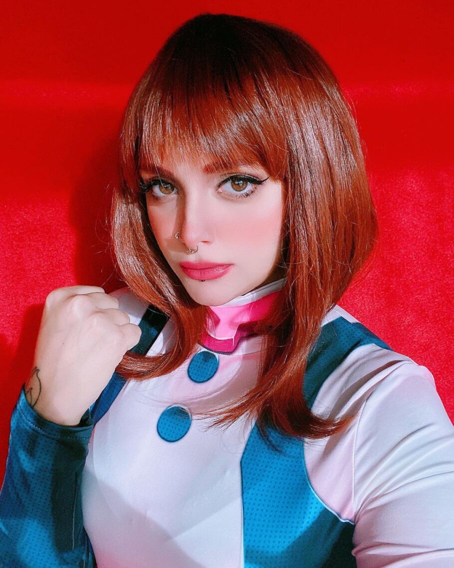 Fã brasileira de My Hero Academia fez um lindo cosplay da Uraraka