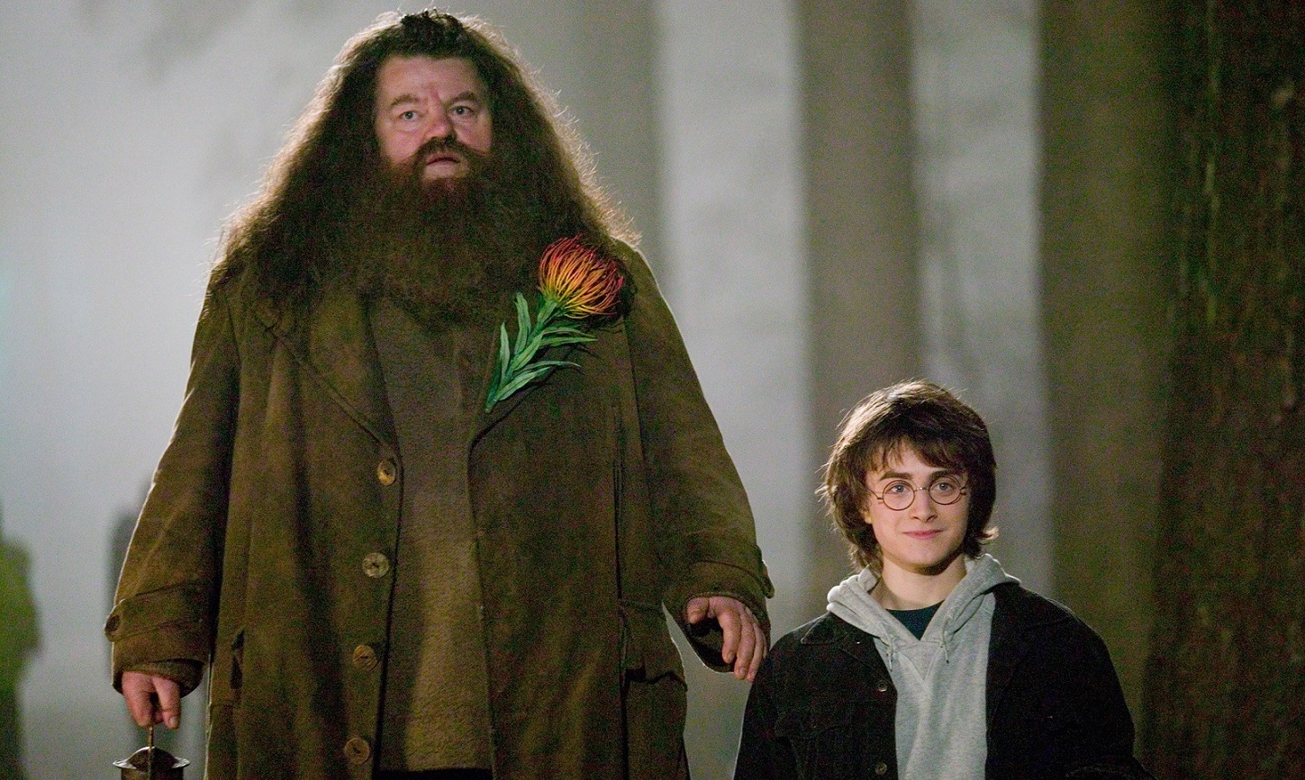 Harry Potter - Daniel Radcliffe homenageia Robbie Coltrane, o Hagrid