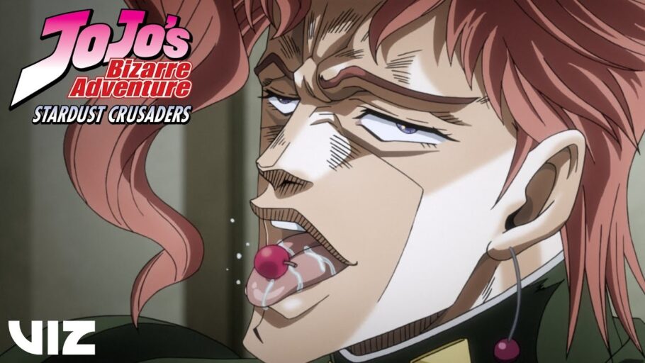 JoJo's Bizarre Adventure - Em qual episódio Kakyoin mexe a cereja na língua