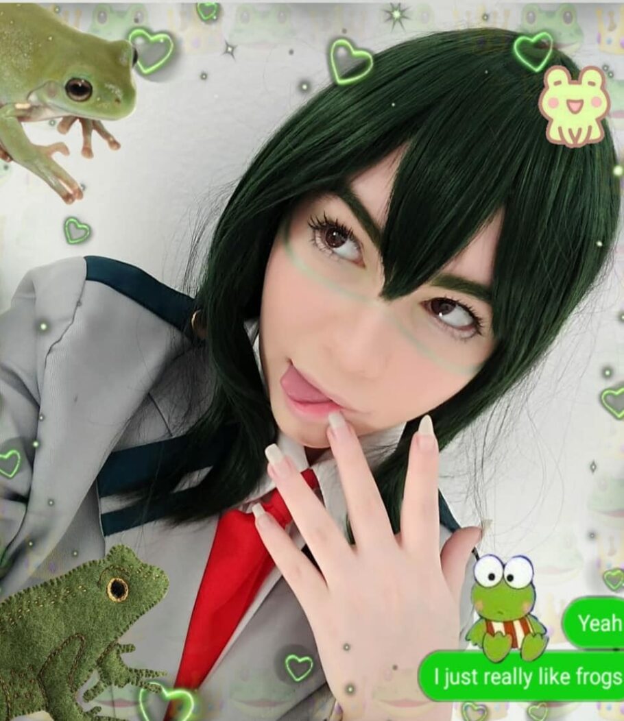 Fã brasileira de My Hero Academia fez um lindo cosplay da Tsuyu