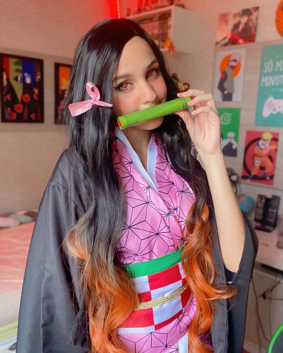 Confira este cosplay perfeito da Nezuko de Demon Slayer feito pro