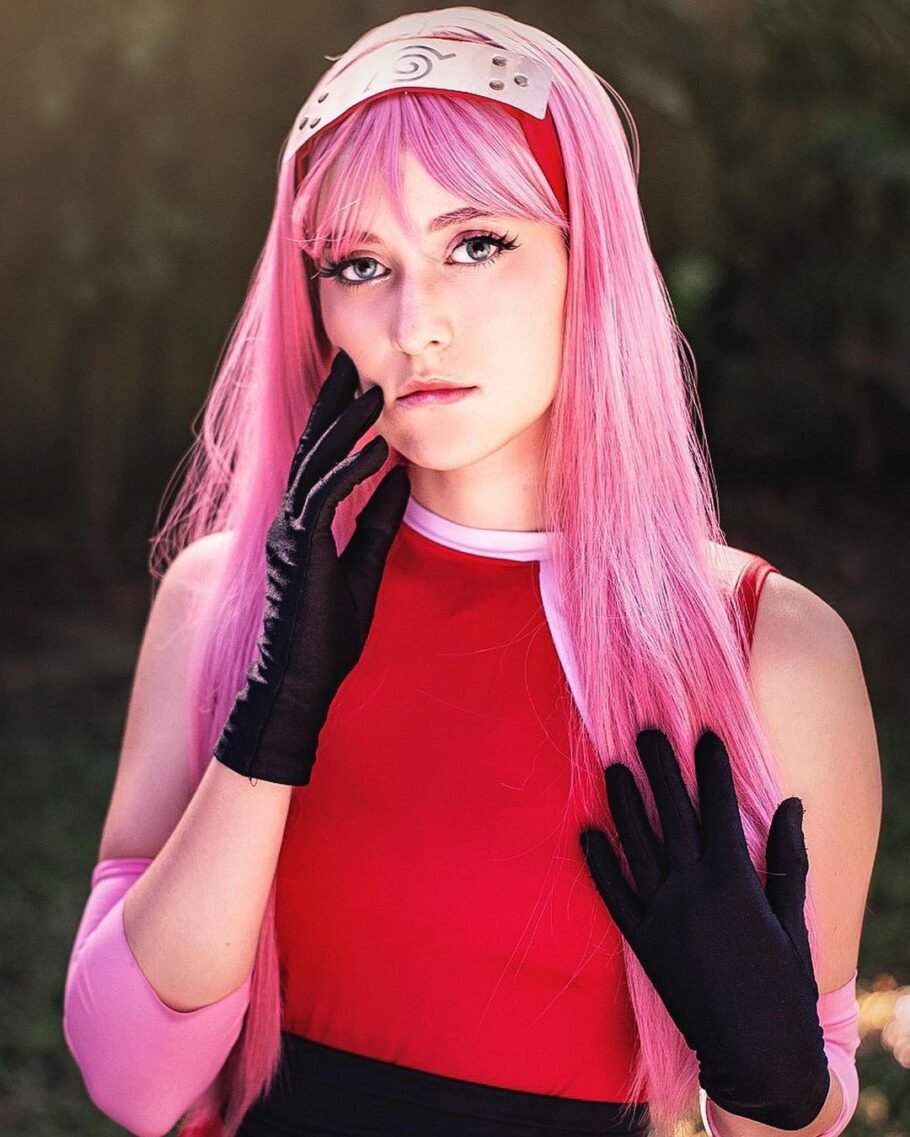 Brasileira homenageou a Sakura Haruno de Naruto com um lindo cosplay