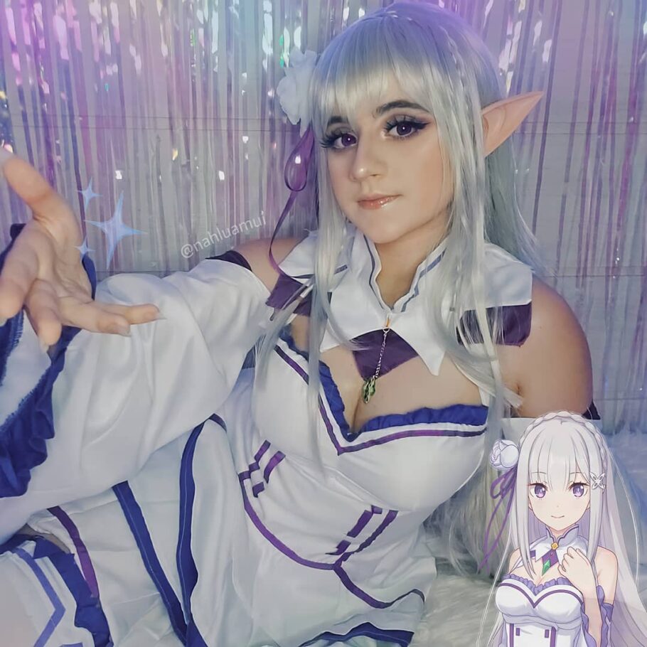 Brasileira viraliza com um cosplay perfeito da Emilia de Re: Zero