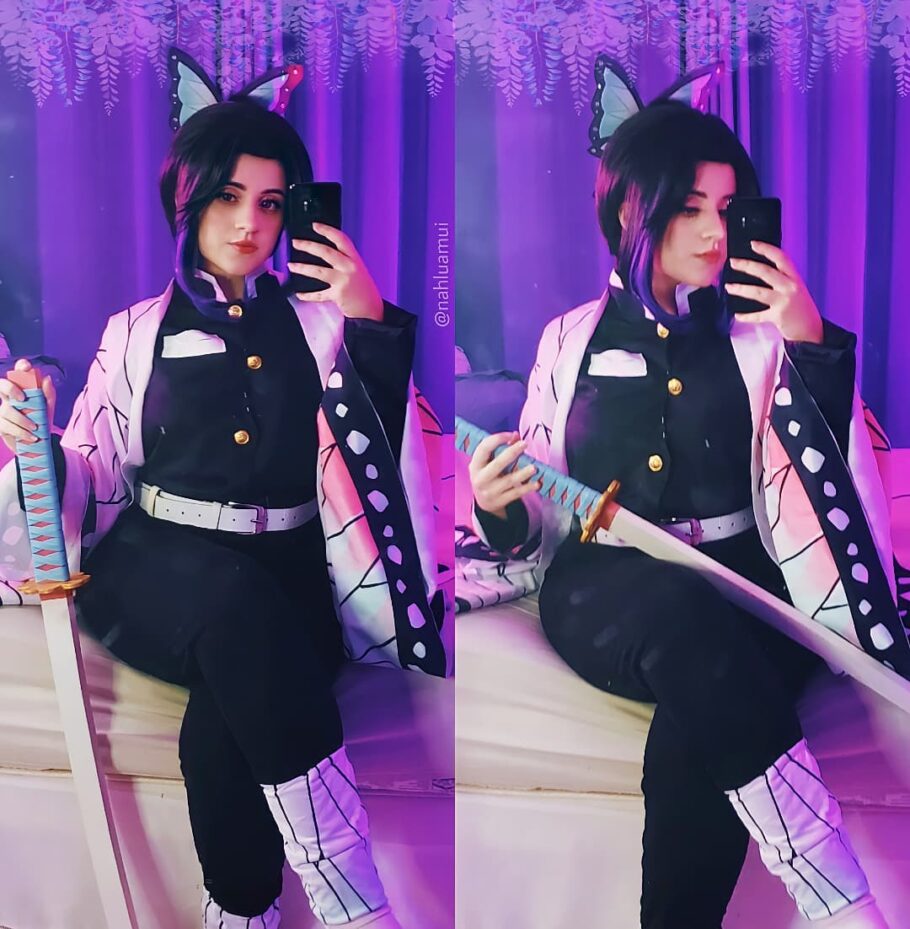 Fã brasileira de Demon Slayer viraliza com um lindo cosplay da Shinobu Kocho