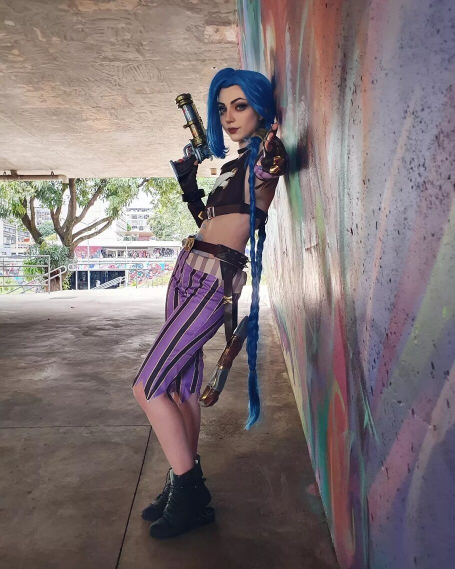 Brasileira fez um cosplay impecável da Jinx de Arcane