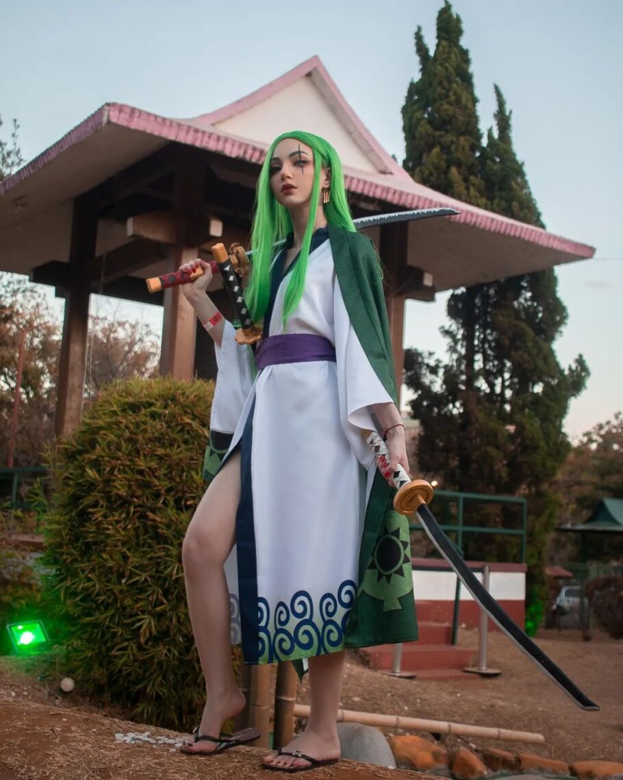 Brasileira mostrou como seria o Zoro de One Piece caso ele fosse uma mulher