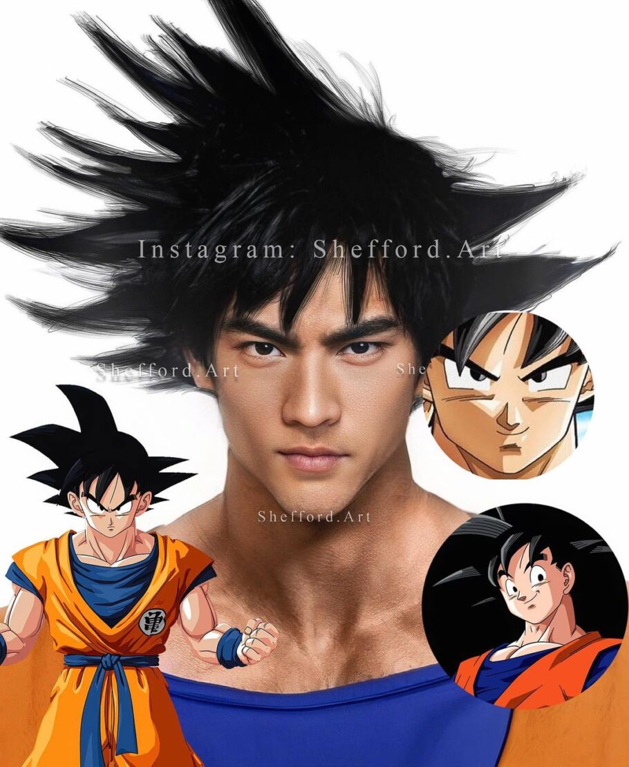 Fã de Dragon Ball fez uma arte super realista impressionante do Goku