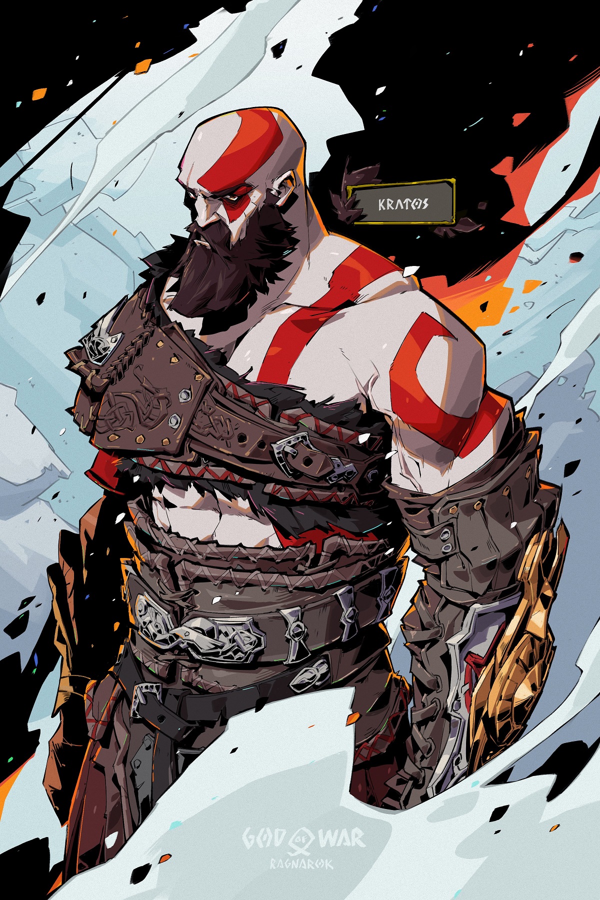 Artista imaginou como seria se Kratos estivesse em Hades