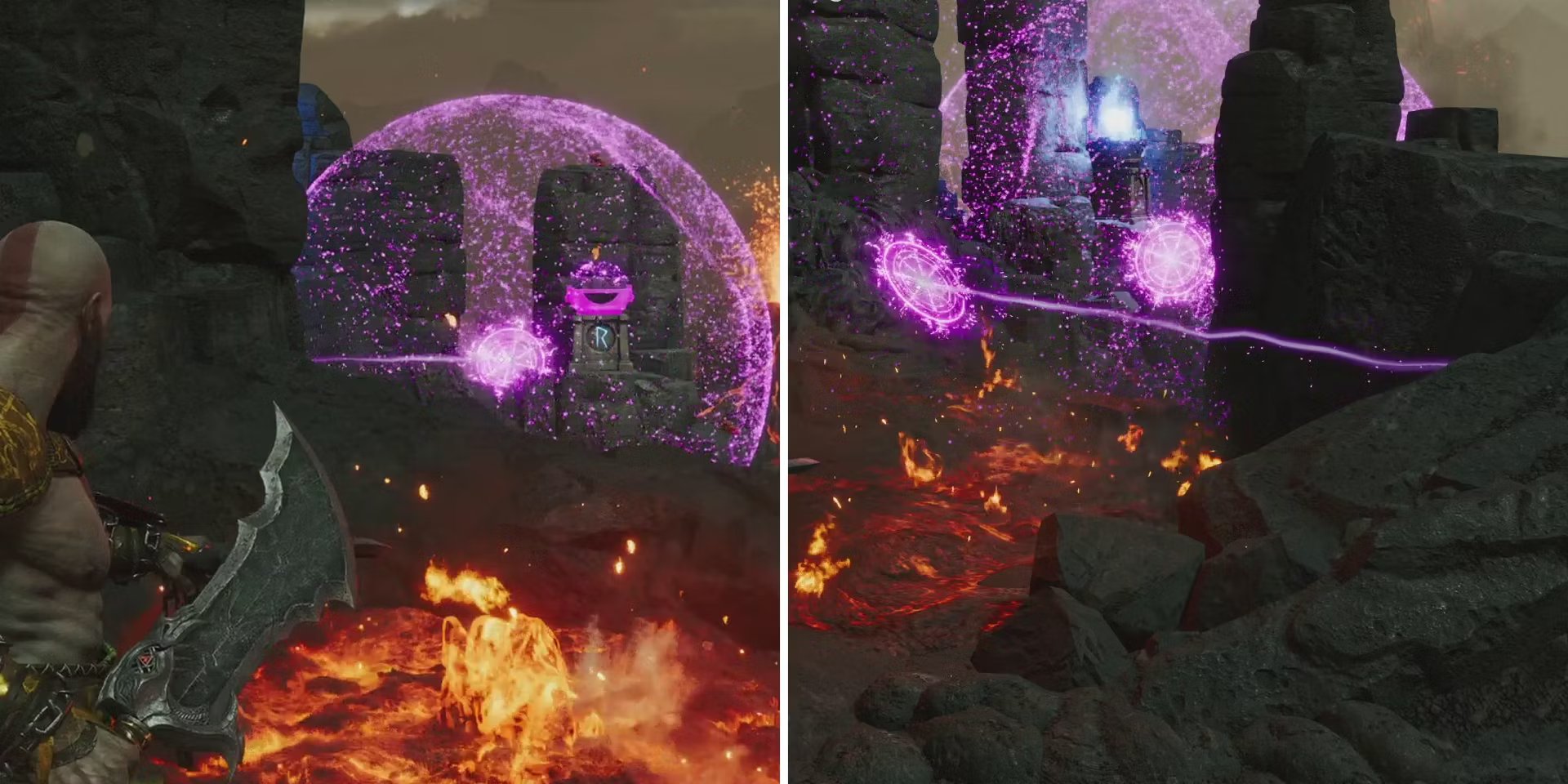 God of War Ragnarok Localização dos Baús Nornir nos Penhascos Ardentes Critical Hits