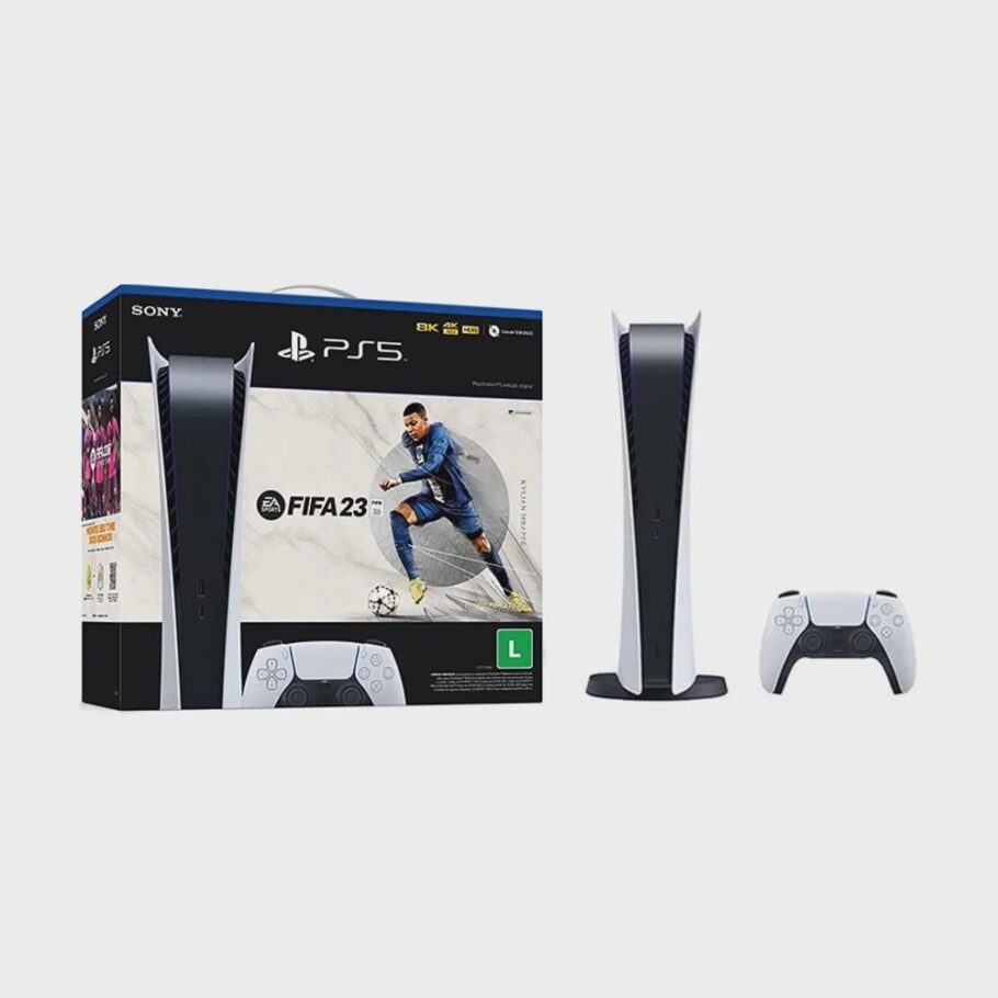 Playstation 5 Digital Edition + FIFA 23 - PS5 mod CFI-1214B - Games Você  Compra Venda Troca e Assistência de games em geral