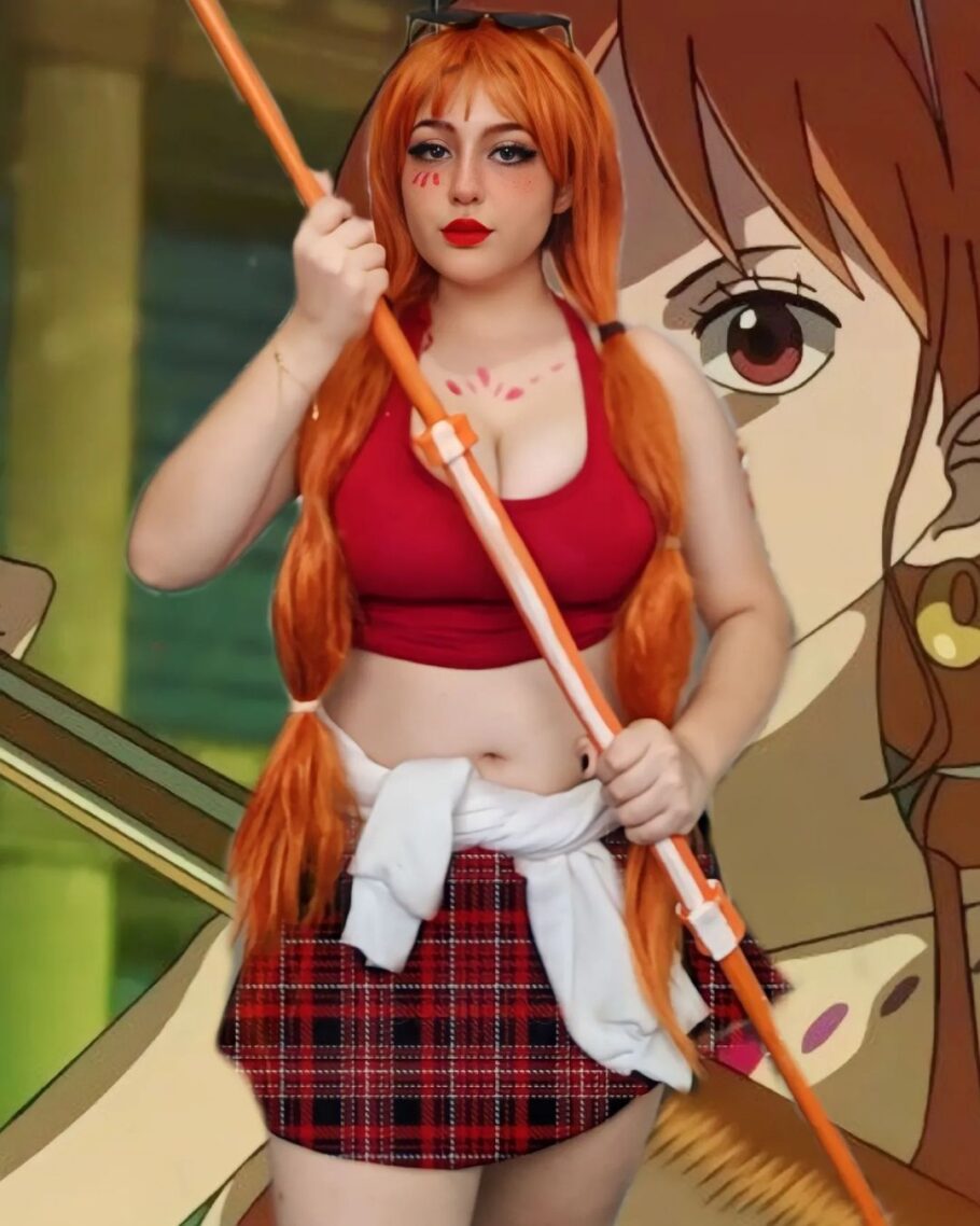 Brasileira fã de One Piece fez um cosplay impecável da Nami