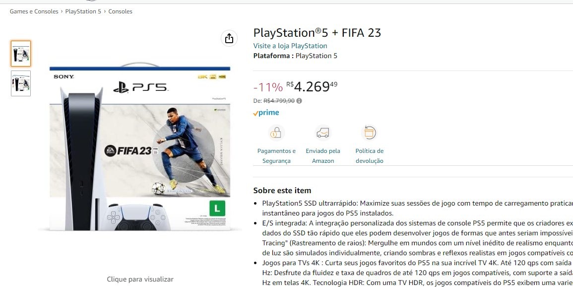 Midia Física Jogo Fifa 2023 Para Playstation 5 Novo - GAMES & ELETRONICOS