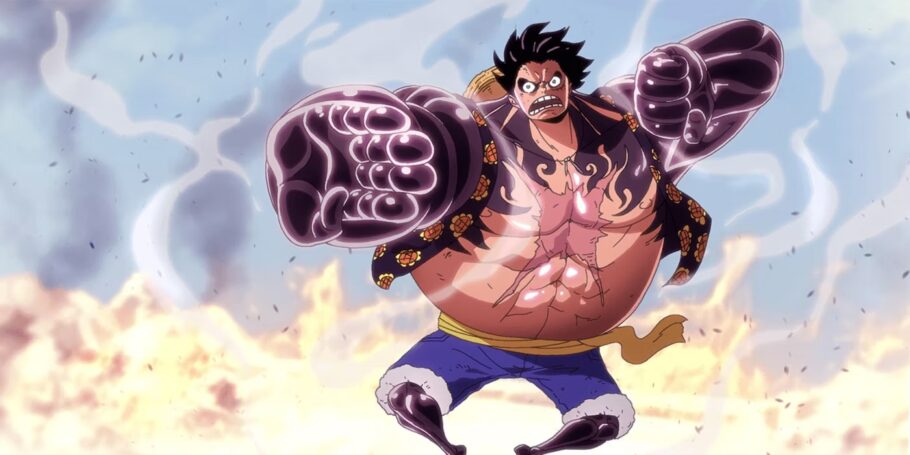 Todas as versões do Gear 4 do Luffy em One Piece