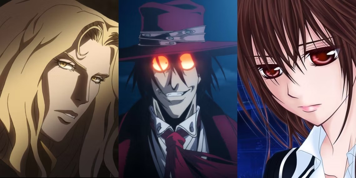 T-Shirt Donna Vampiro Anime Alucard, Girocollo In Cotone Morbido, Vestibilità Aderente, Stampa Di Qualità