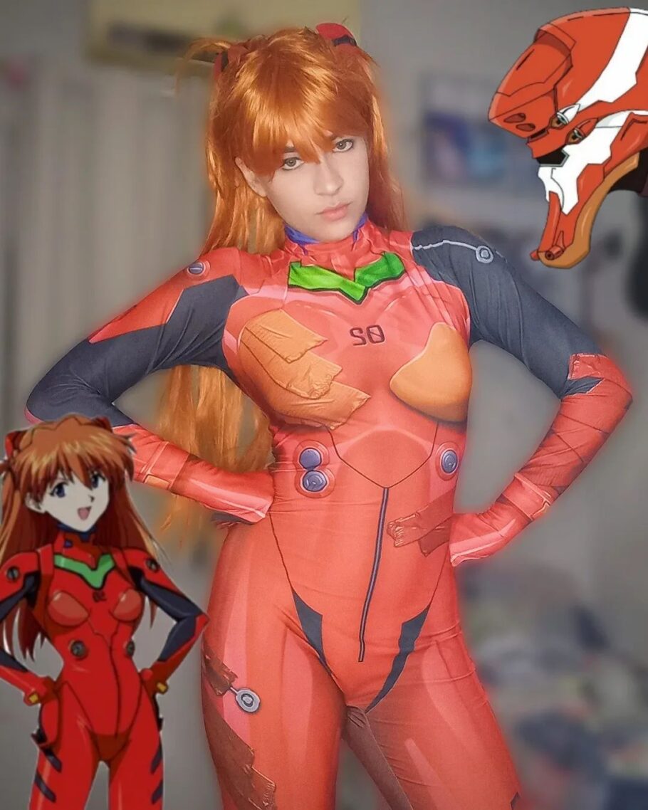 Brasileira mary_cos fez um lindo cosplay da Asuka de Evangelion 