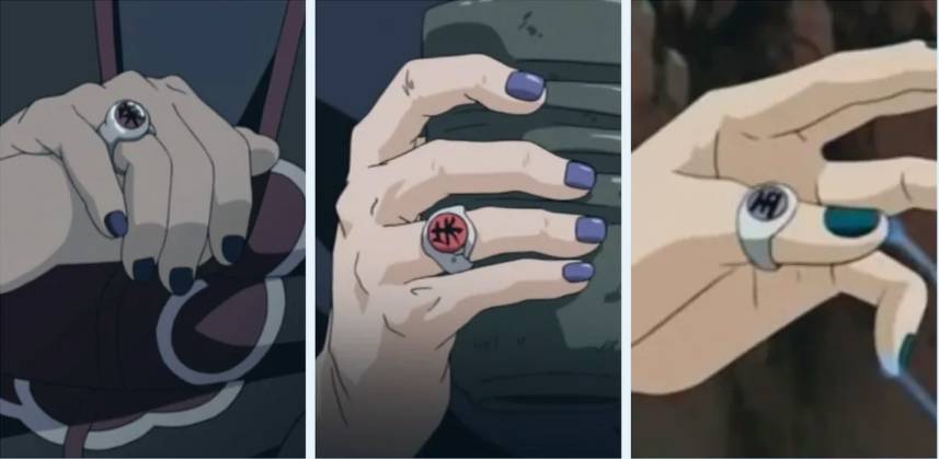 Pin de Isabella Lura em Naruto  Akatsuki, Aneis akatsuki, Personagens  naruto shippuden