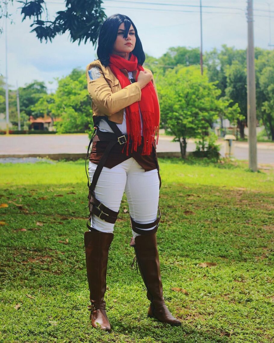 Brasileira coloridacosplay fez um lindo cosplay da Mikasa de Attack on Titan