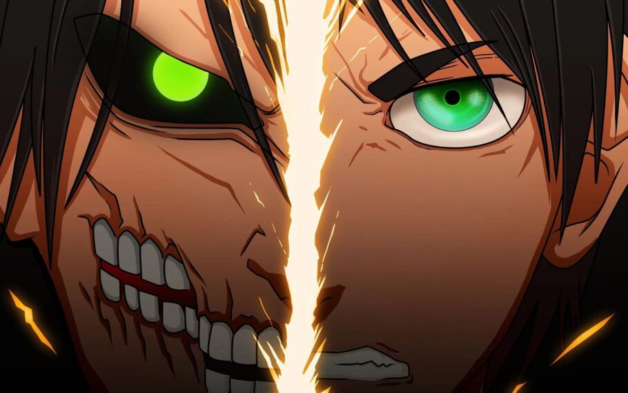 Confira a comparação entre o Titã fundador de Eren e Shiganshina em Ataque on Titan