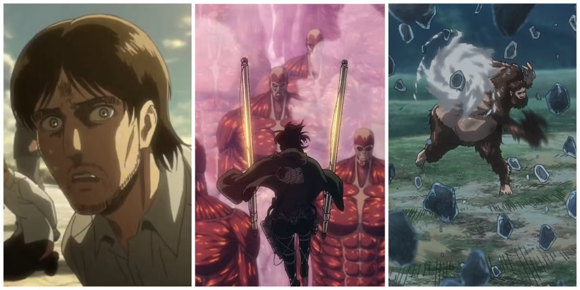 Dub ES) Attack on Titan Golpe esmagador - 57ª Expedição além das