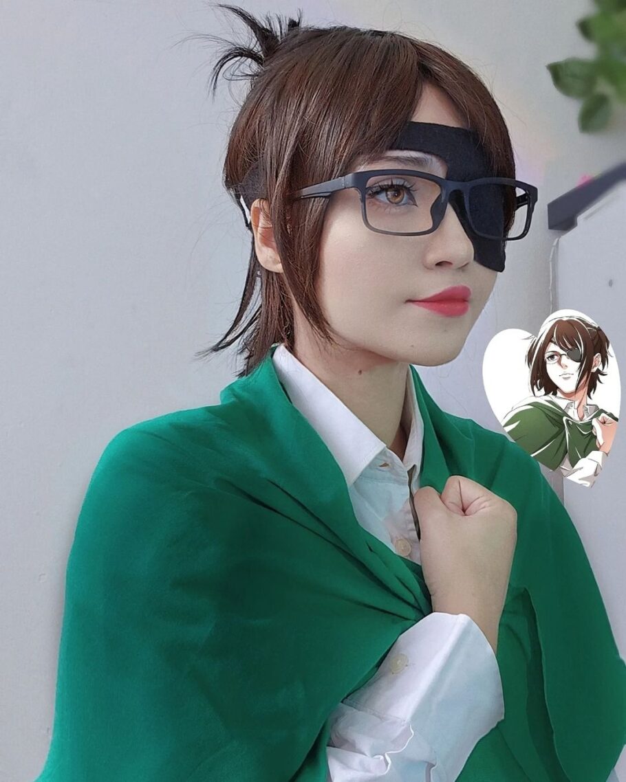 Brasileira purai.prih fez um lindo cosplay da Hange de Attack on Titan