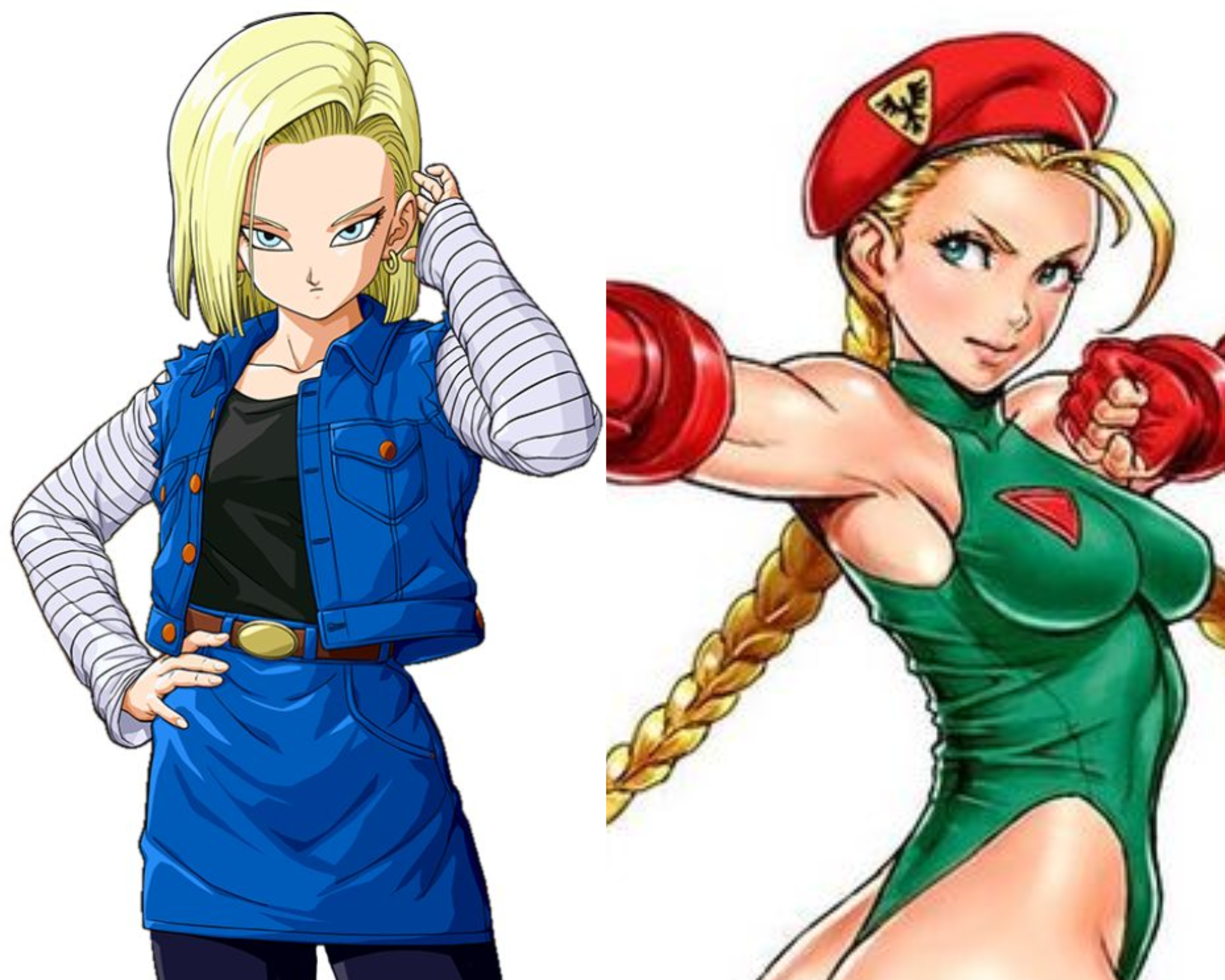 Artista cria uma versão de Android 18 de Dragon Ball Z com a roupa de Cammy de Street Fight