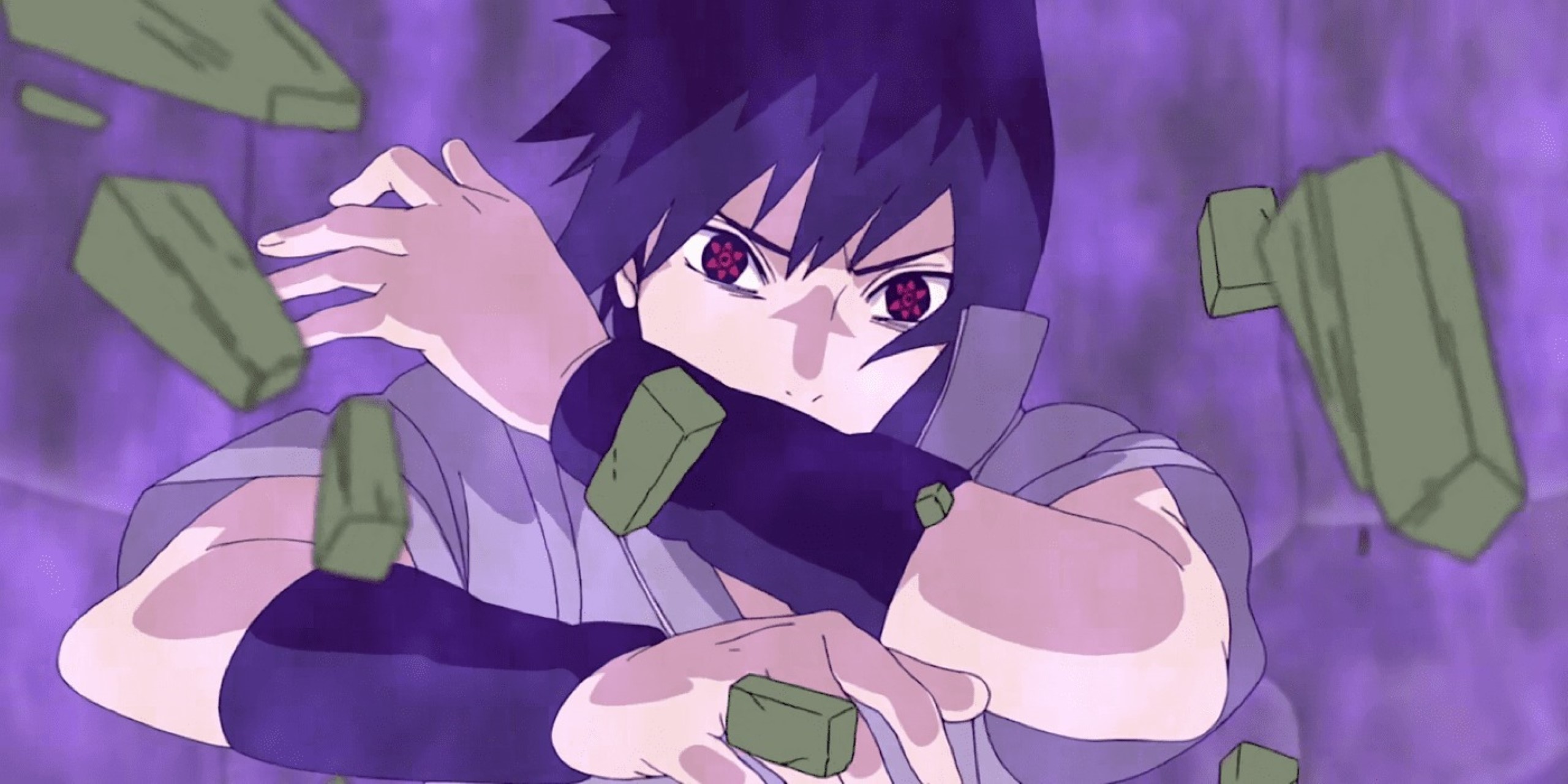 Este seria o visual do Sasuke caso ele fosse do clã Hyuga - Critical Hits