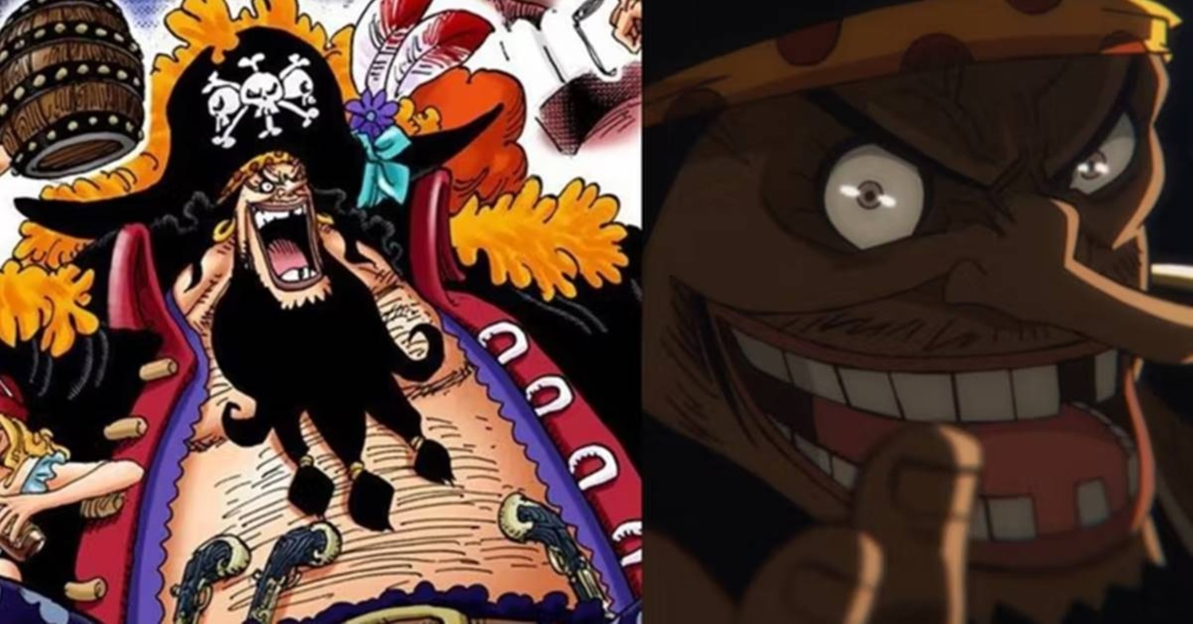 Barba Negra Timeskip é baseado no anime de One Piece