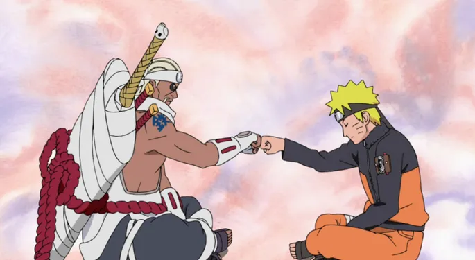 killer bee and naruto fist bump