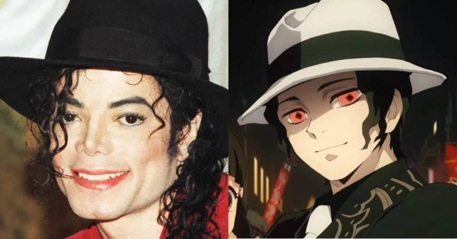 Artista brasileiro fez uma arte impressionante de Michael Jackson como Muzan de Demon Slayer
