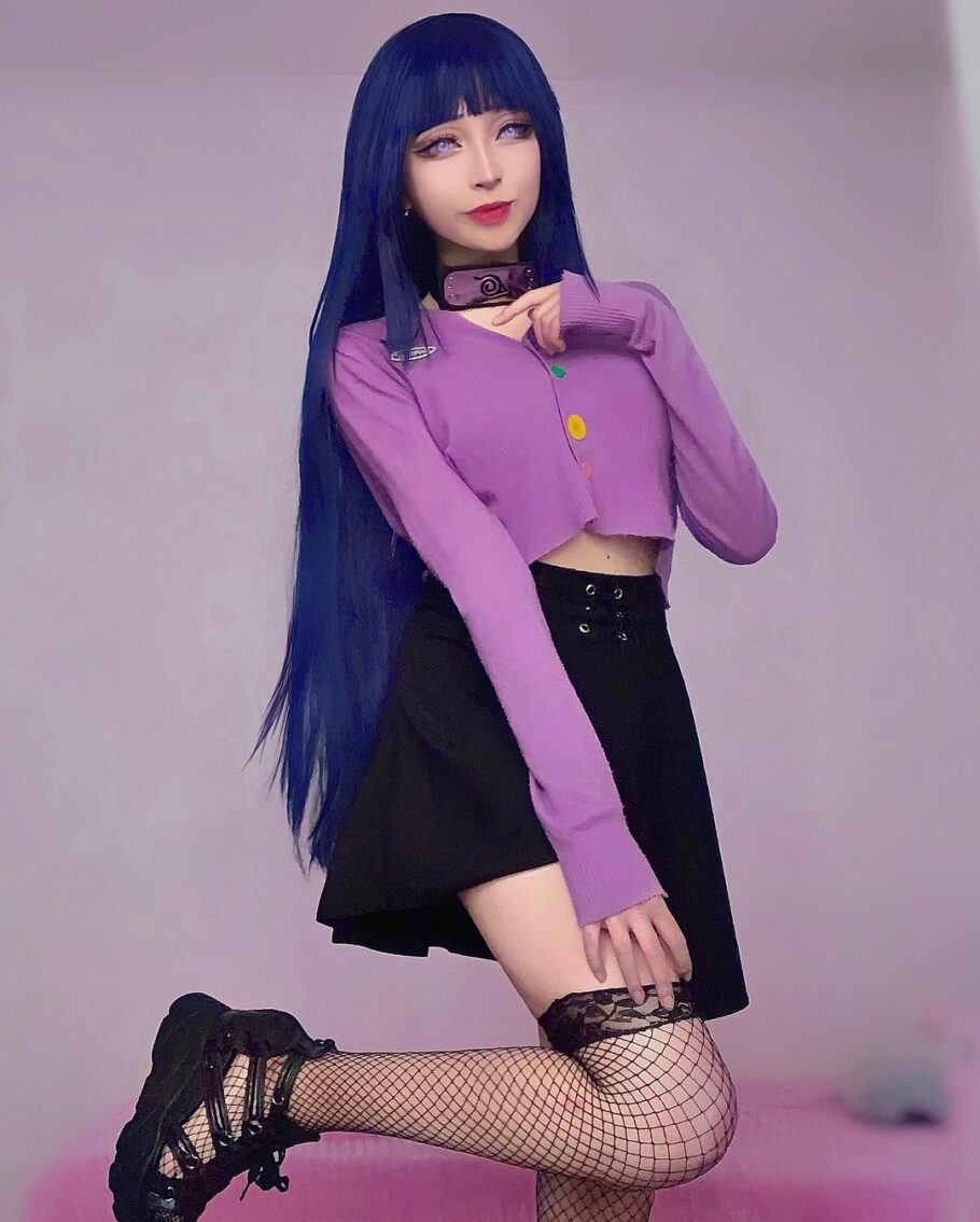 Modelo berk.mom fez um apaixonante cosplay da Hinata de Naruto