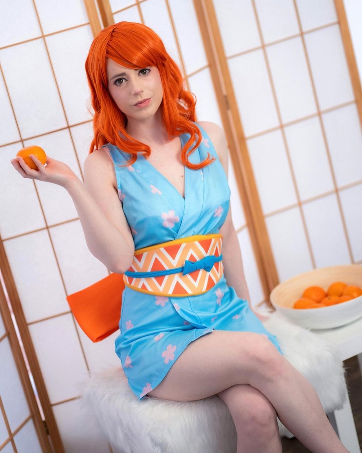 Modelo Ellie Rae fez um adorável cosplay de Nami de One Piece