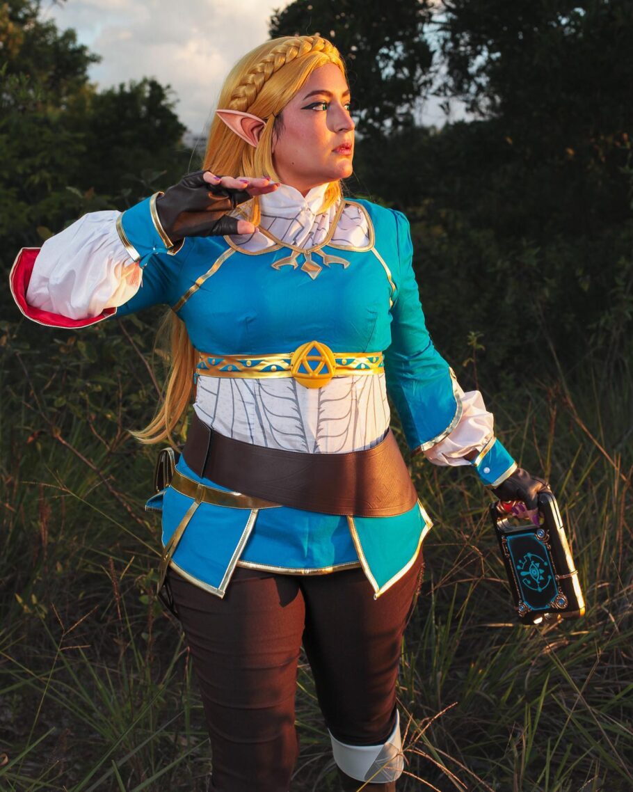 Cosplayer brasileira recria a icônica Princesa Zelda de Legend of Zelda em cosplay impressionante