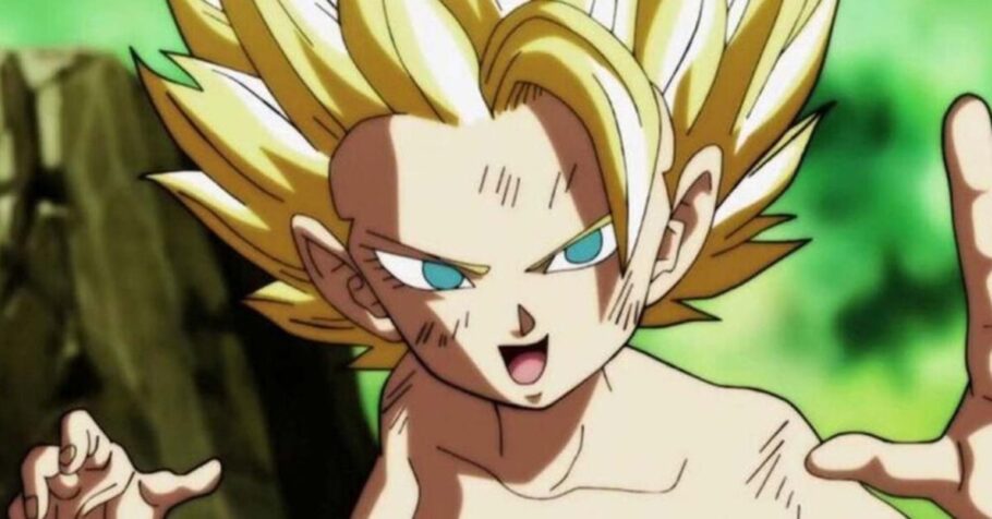 Assim seria Caulifla transformada em Super Saiyajin 4 em Dragon Ball Super