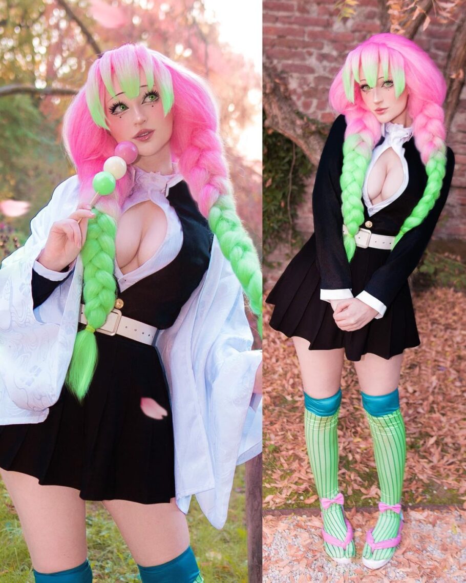 Modelo kamisamalisa fez um atraente cosplay da Mitsuri de Demon