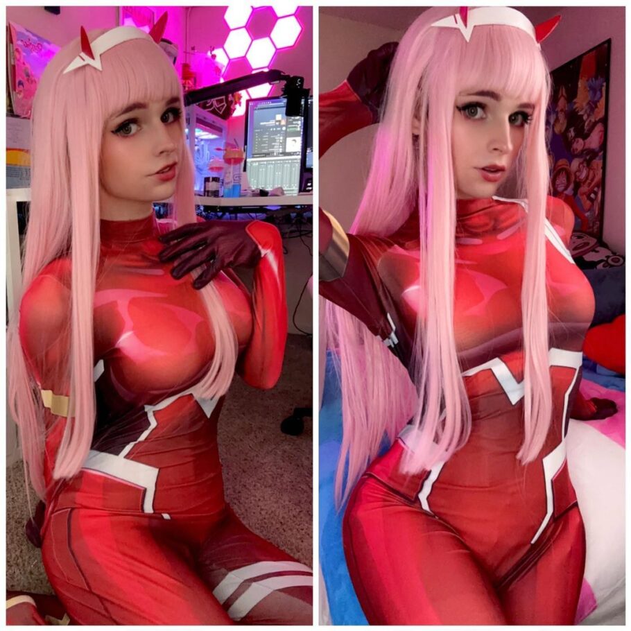 Fãs de Darling in The Franxx vão a loucura com este ousado cosplay da Zero Two feito pela its_peachybunnn