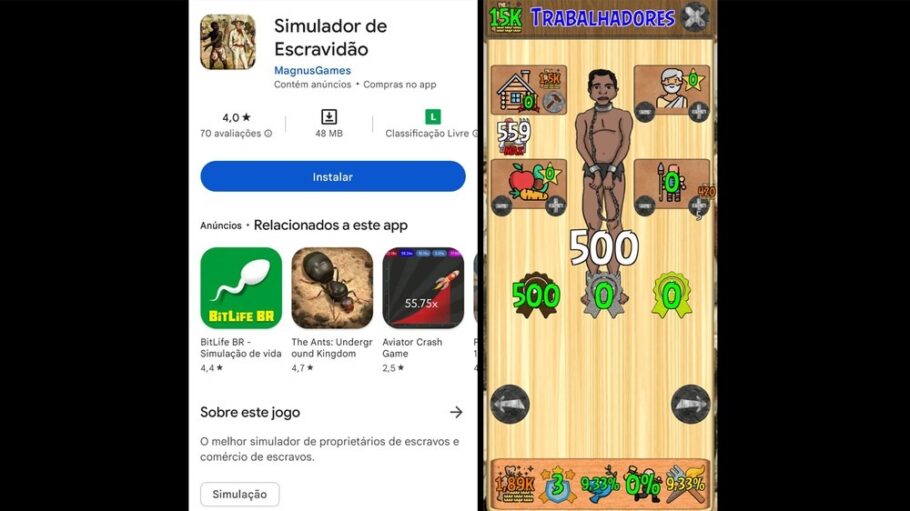 ‘Simulador de Escravidão', Jogo que incentivava a punição e tortura de pessoas negras, é retirado do ar