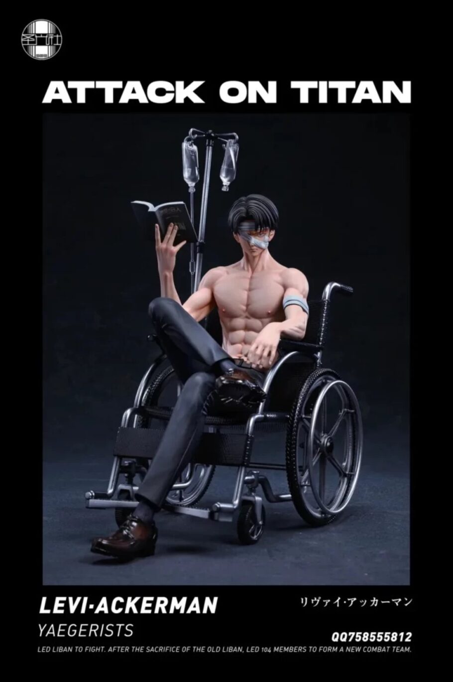Levi Ackerman ganha uma nova action-figure numa cadeira de rodas, animando os fãs