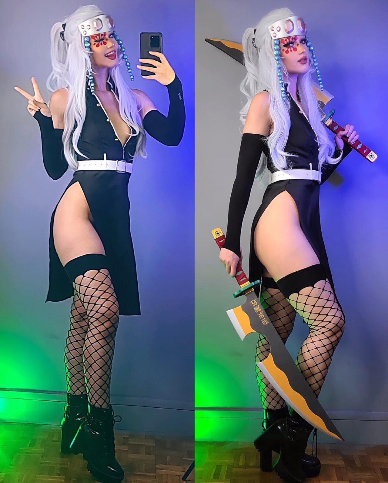 Fã francesa de Demon Slayer surpreende com incrível cosplay da versão feminina de Tengen Uzui, o Hashira do Som